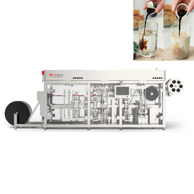 Máquina de enchimento e selagem de copos de porção de queijo